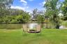 Fire pit overlooking spring fed lake