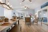 Open concept living and dining area