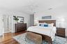 The custom millwork & architectural details continue into the Owner's retreat