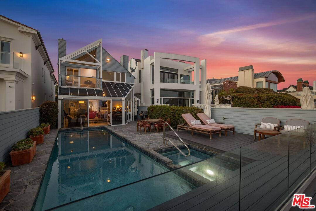 Ocean side sunset view