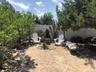 View of fenced backyard