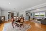 The open floor plan flows right into the living room.