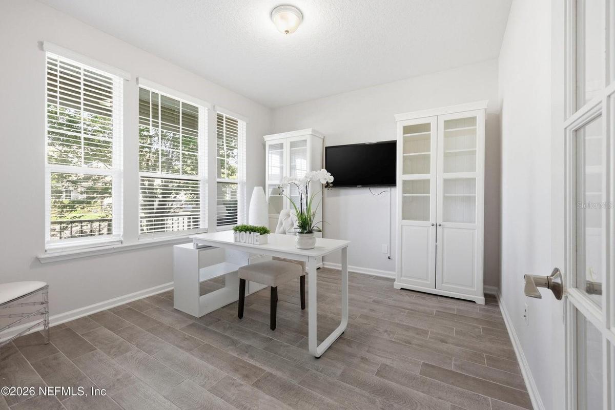 Office with french doors