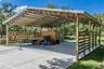 Pole barn with storage room