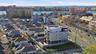 View of urban area with a nearby body of water