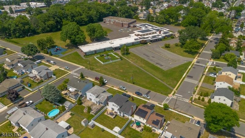Aerial view of the home