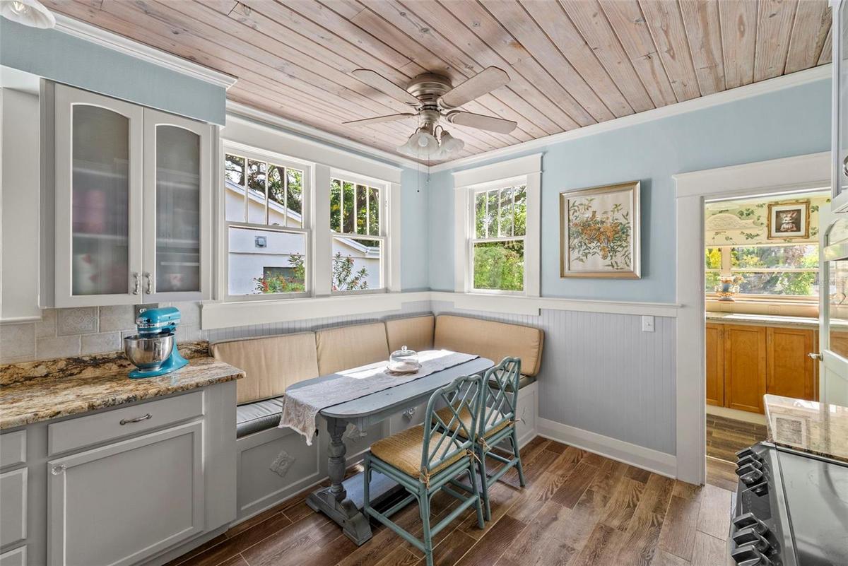 high ceilings, large windows