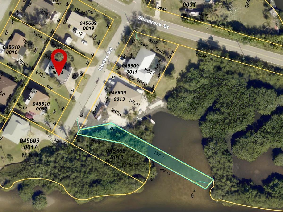 Map showing the home's location and secondary parcel