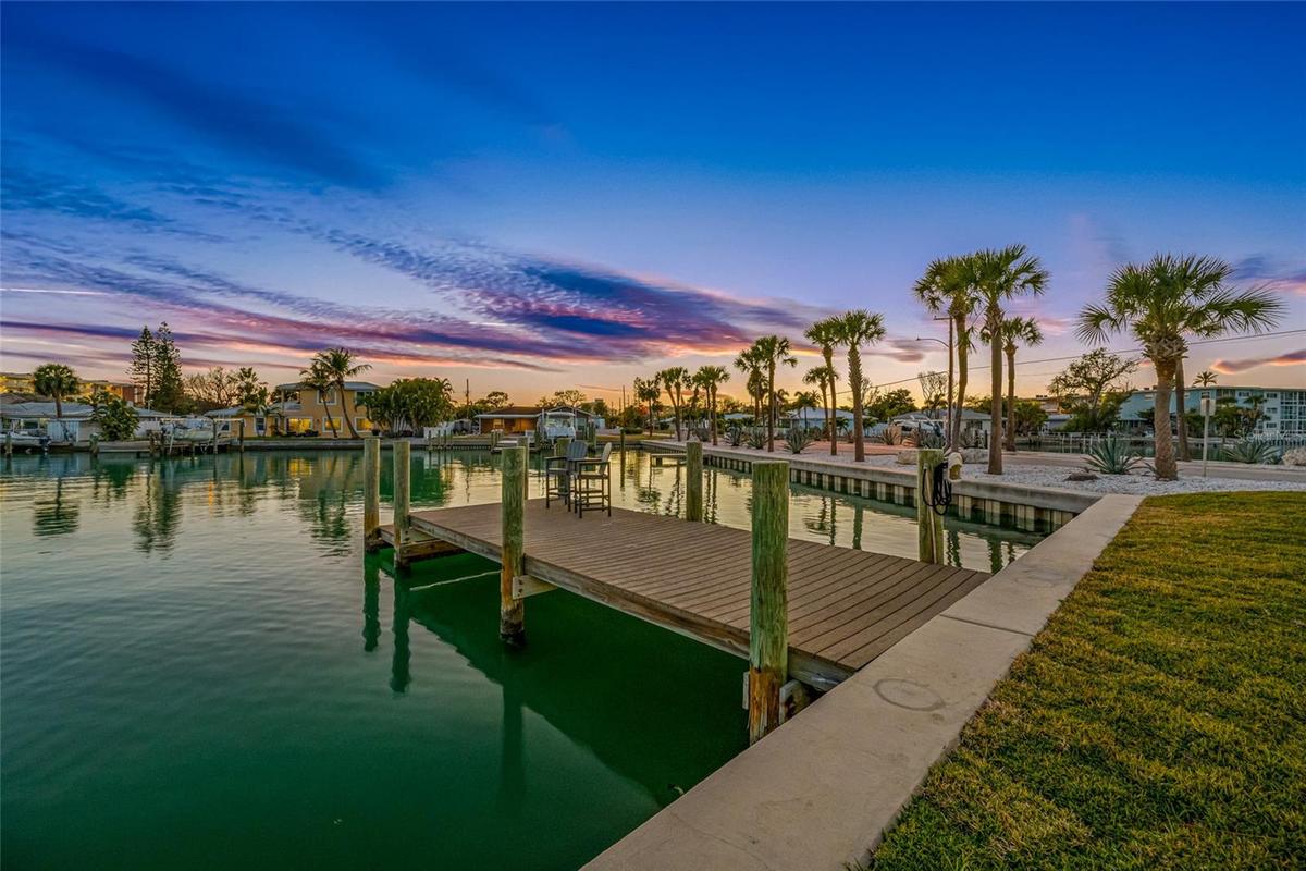 Composite Dock facing west for sunsets