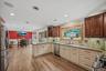 Straight back was built as the family room and is now used for casual dining.