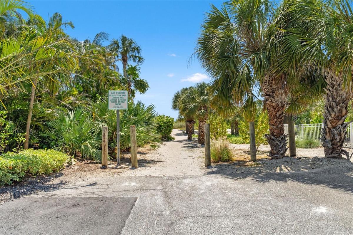 Private residential beach entrance a about a block away.