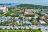 Aerial view of the retail store, intracoastal and Royal Poinciana Way