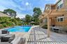 View of swimming pool featuring a patio area, a pergola, and outdoor dining space