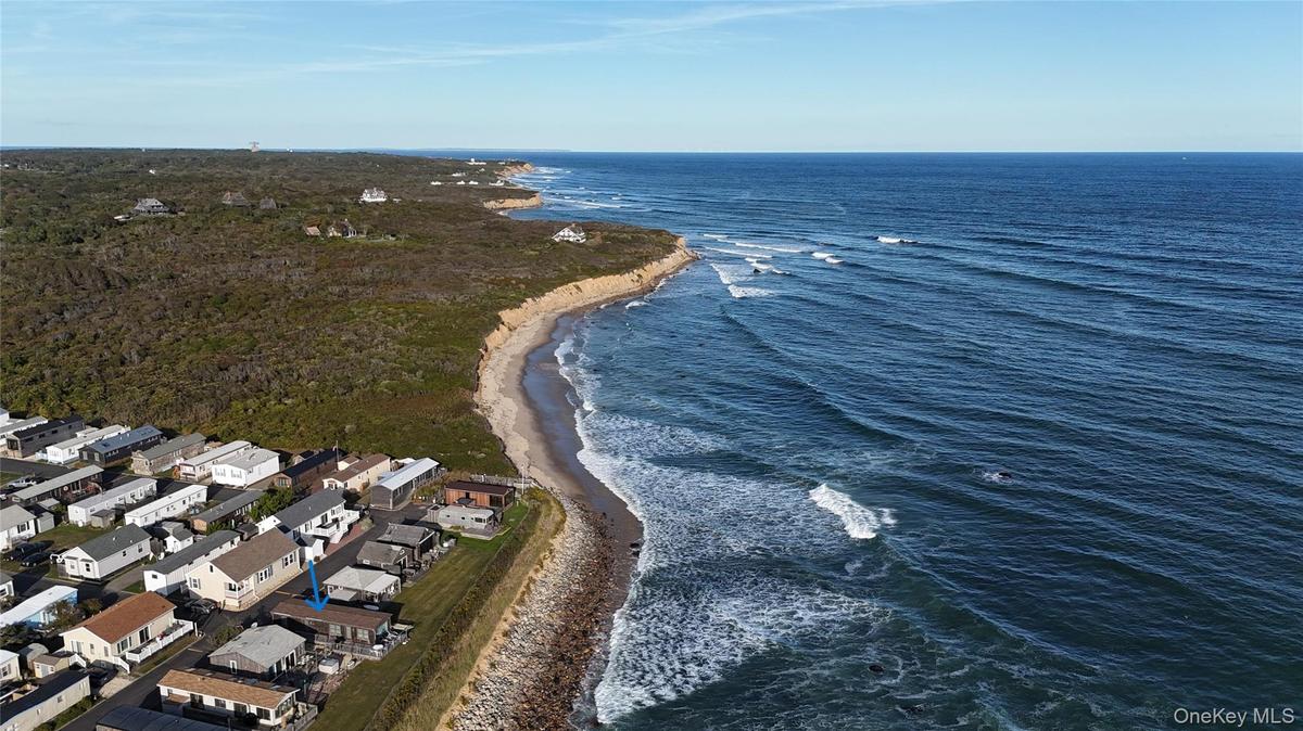 Drone / aerial view of expansive coastline