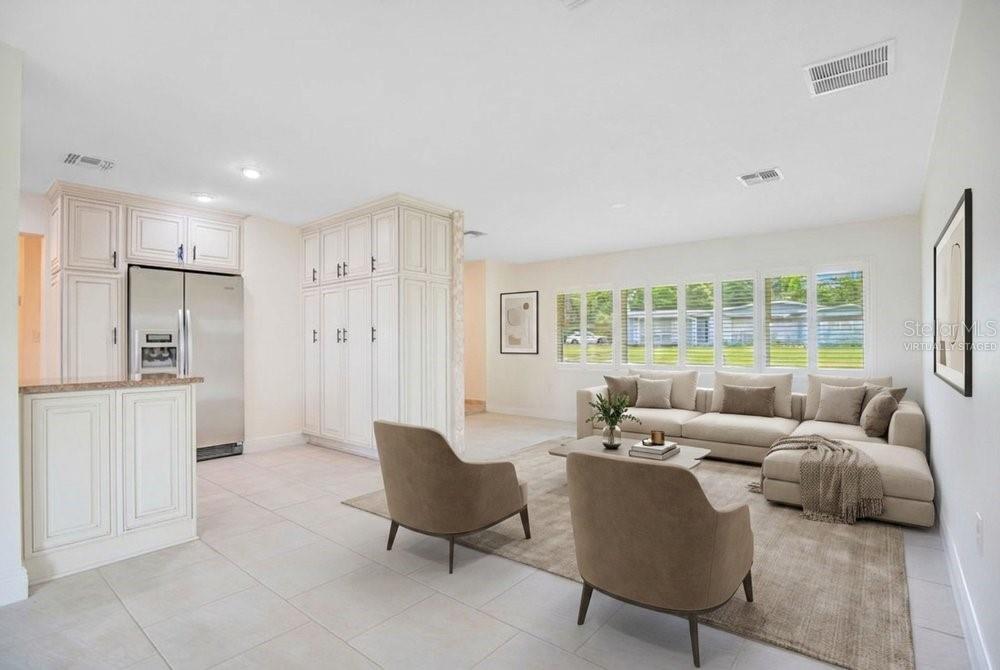 Virtually Staged Family Room