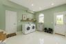 Staged laundry room