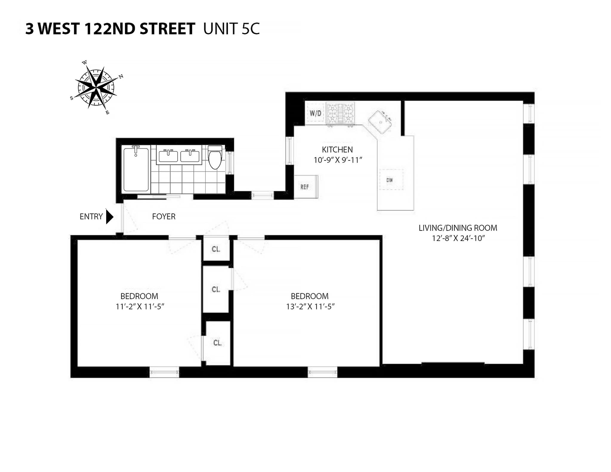 3 West 122nd Street 5-C Mt. Morris Park New York NY 10027