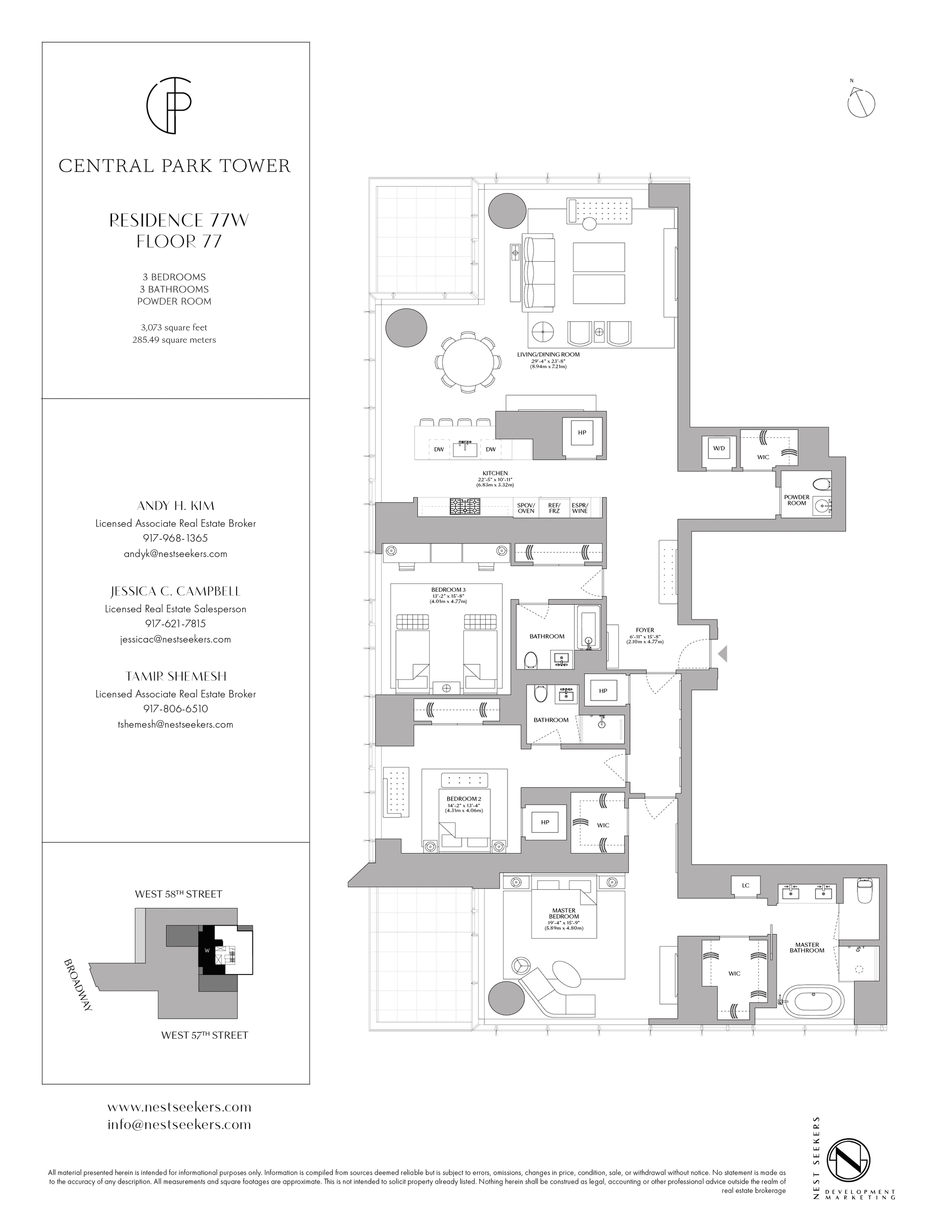 217 West 57th Street 77-W Midtown West New York NY 10019
