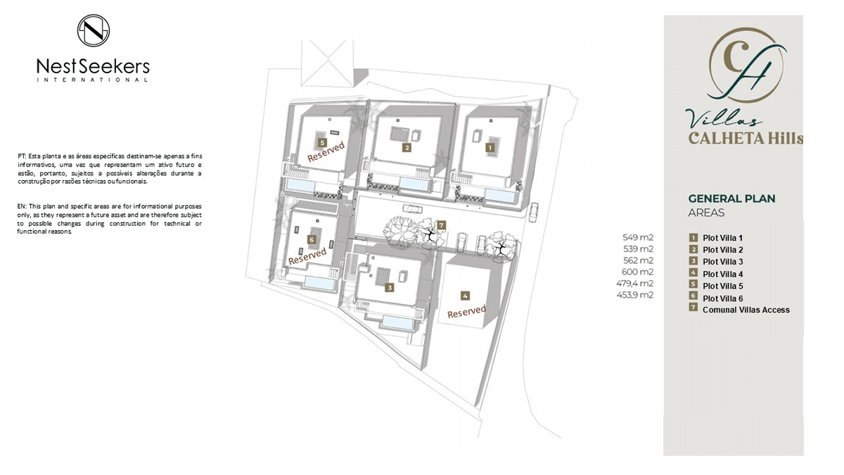 General Residence Plan. Plots Areas.