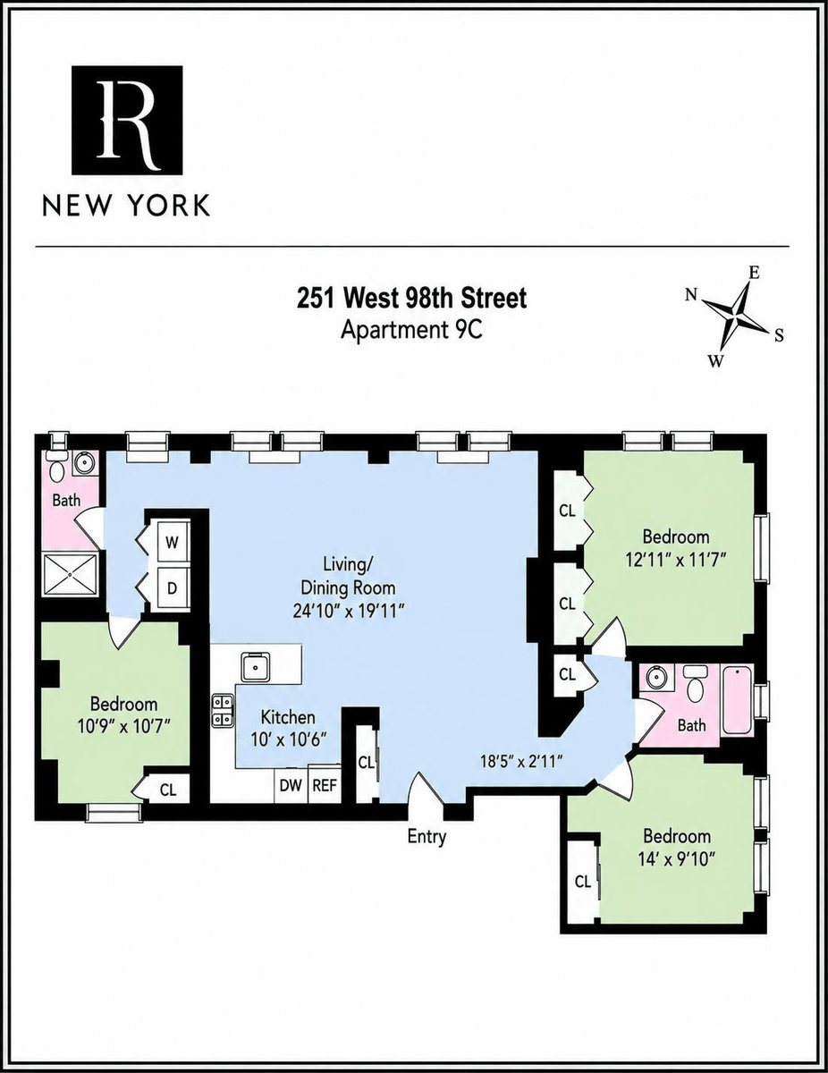 Floor Plan Color Coded