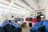 Spacious Great Room with French doors to bluestone terrace & Pool