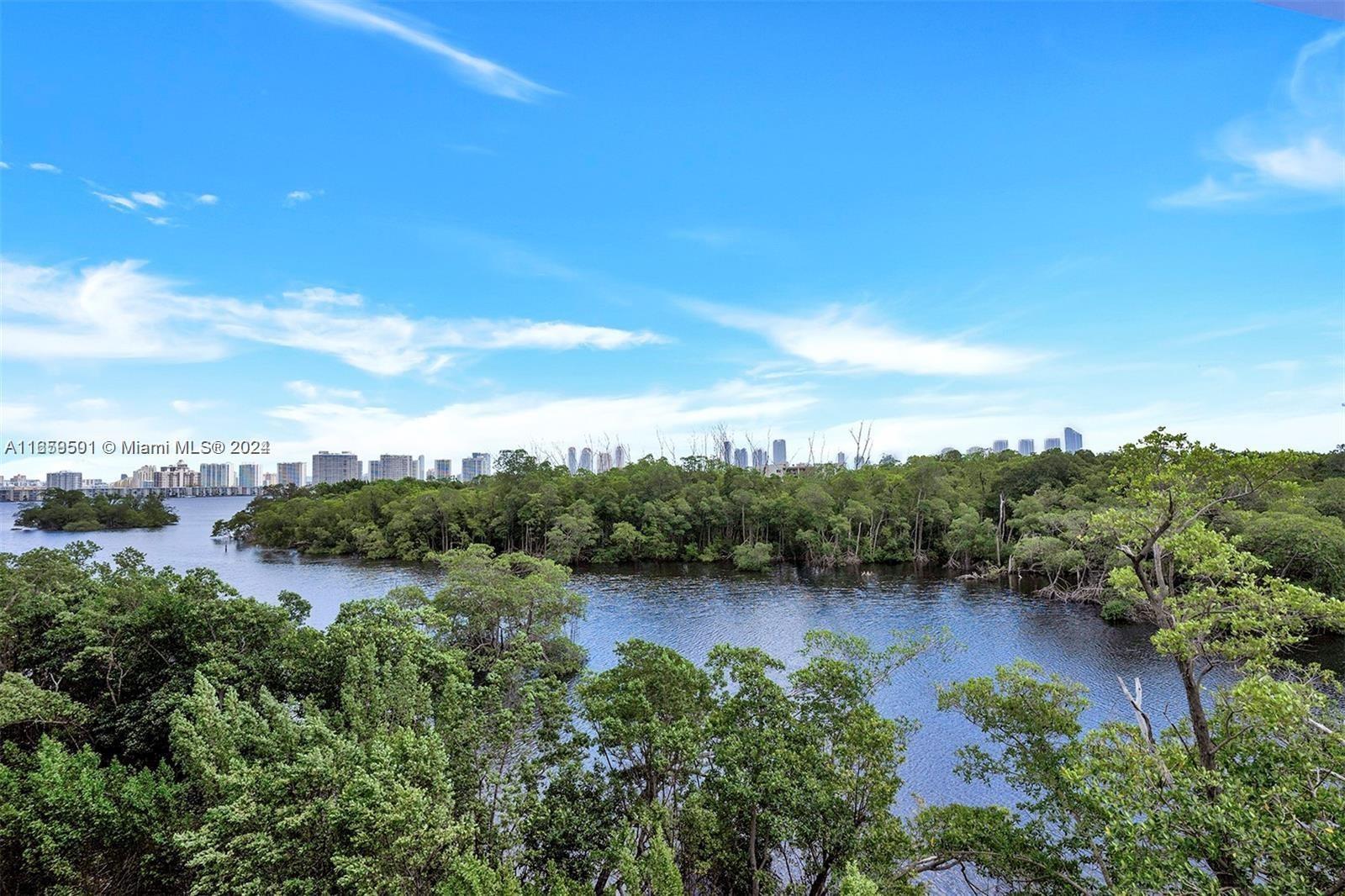Gorgeous view of the Intracoastal & Oleta. River SP. You have this close contact with nature that you miss from higher floors, and here, you still hav