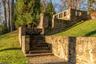 Side yard stone walls