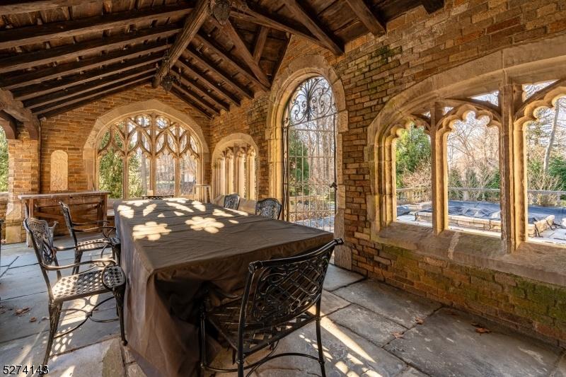Stone dining porch