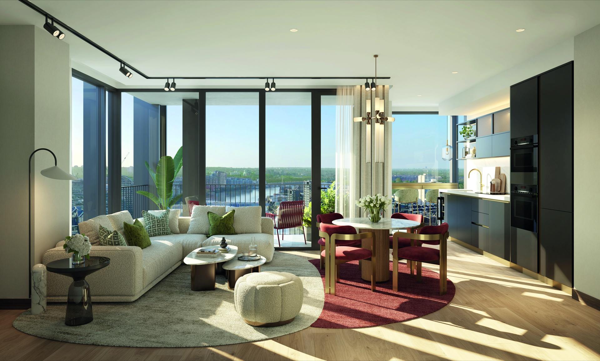 The Hilight - 2 Bedroom Apt (Living Room)
