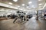 Workout area with a drop ceiling
