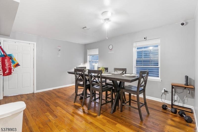 open living/dining room