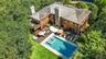 Bird's eye view of a pool area