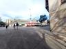 big square behind apartments