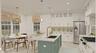 Kitchen featuring pendant lighting, a center island with sink, glass insert cabinets, a sink, and gas cooktop