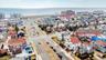Aerial view featuring an ocean view. Home is 2 blocks to Boardwalk