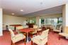 View of carpeted dining space