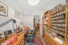 Office area featuring light wood-style flooring