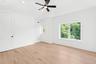 Unfurnished room with light wood-style flooring, recessed lighting, and a ceiling fan
