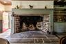 Detailed view of a fireplace