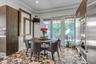 Breakfast Area featuring recessed lighting Overlooking Backyard