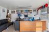 View of carpeted home office