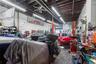 Garage with a workshop area