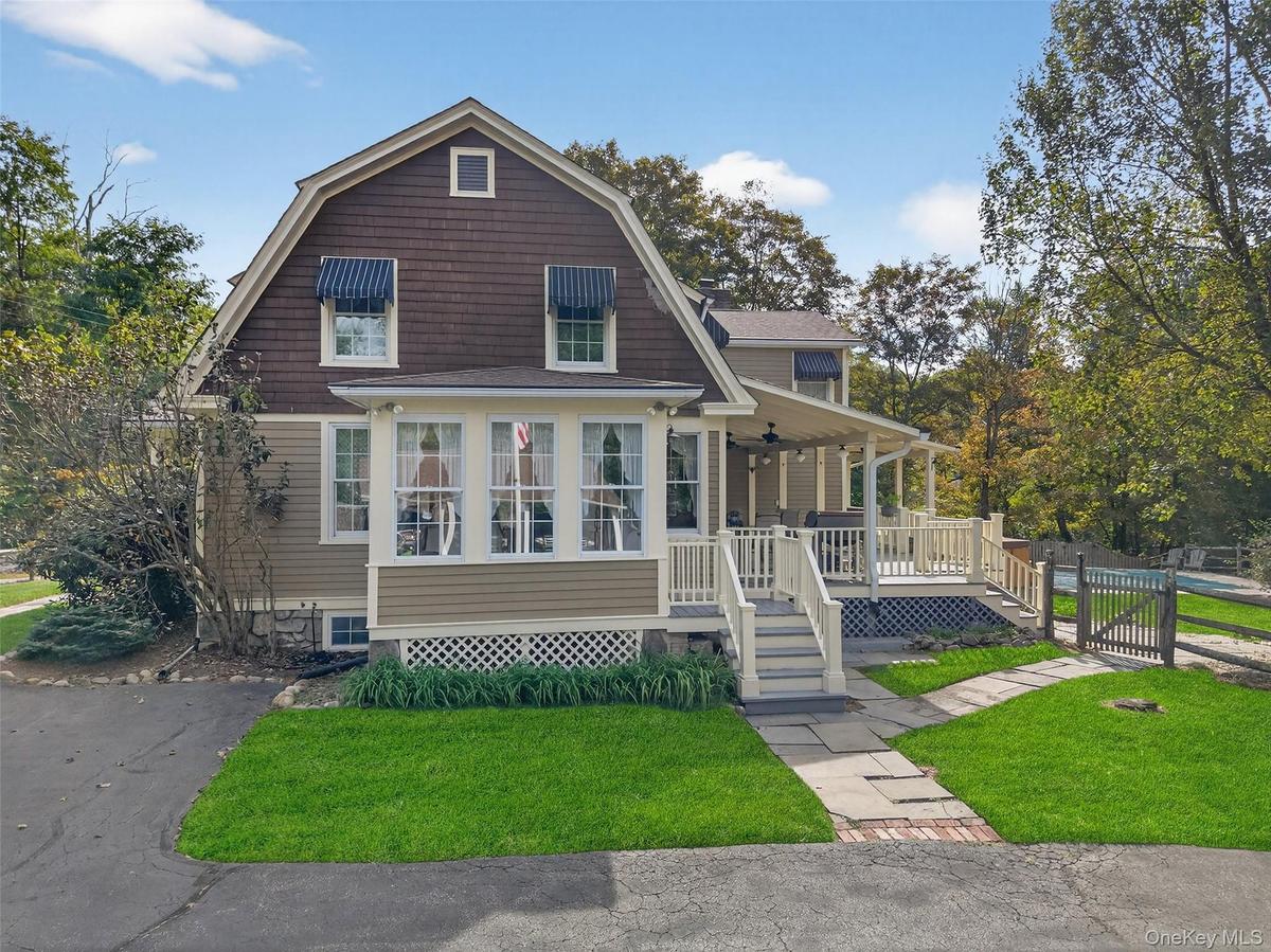 Dutch colonial with a gambrel roof