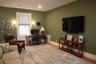 Office area featuring hardwood / wood-style floors