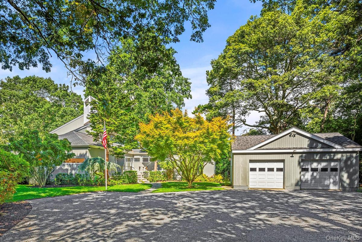 View of front of property with two-car garages