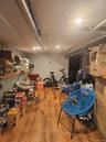 Unfinished basement with wood finished floors