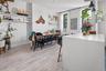 Dining area featuring light wood finished floors and baseboards