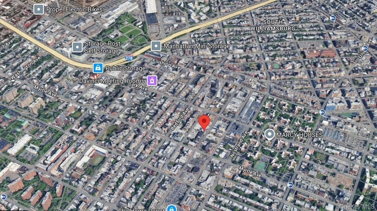 Aerial view of property's location