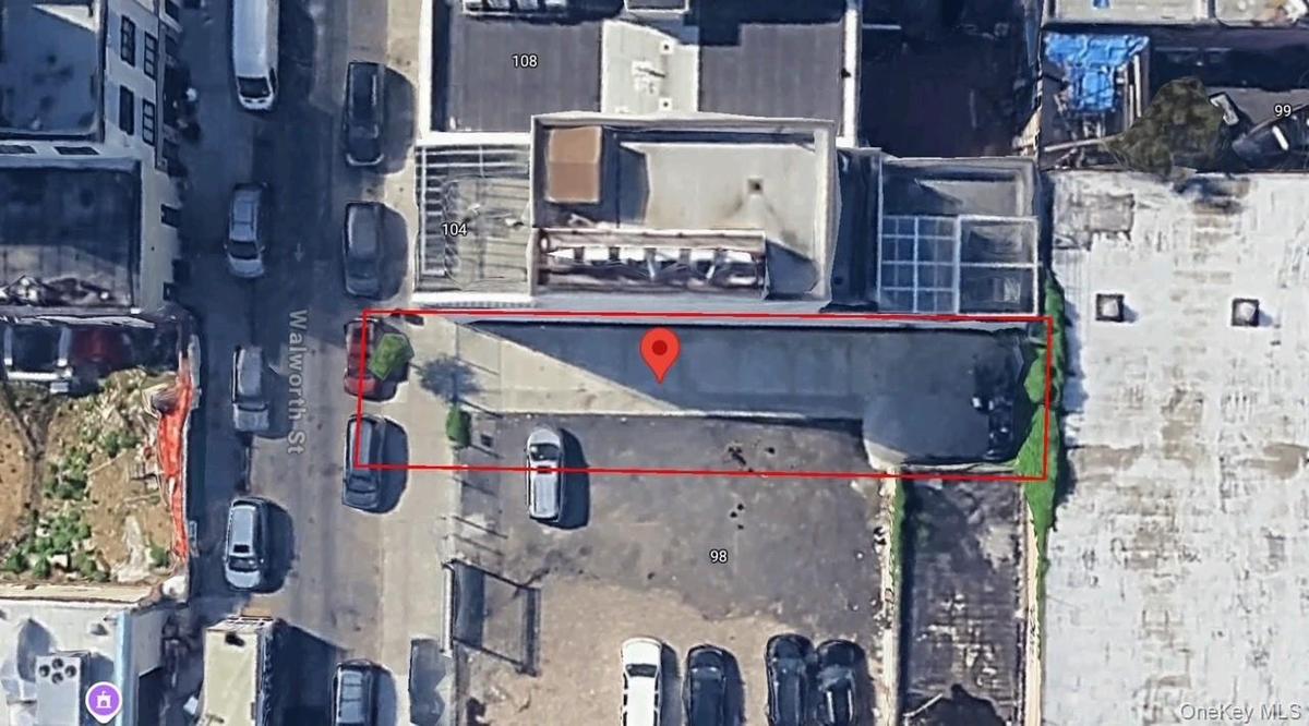 Aerial view of property's location featuring property boundaries highlighted