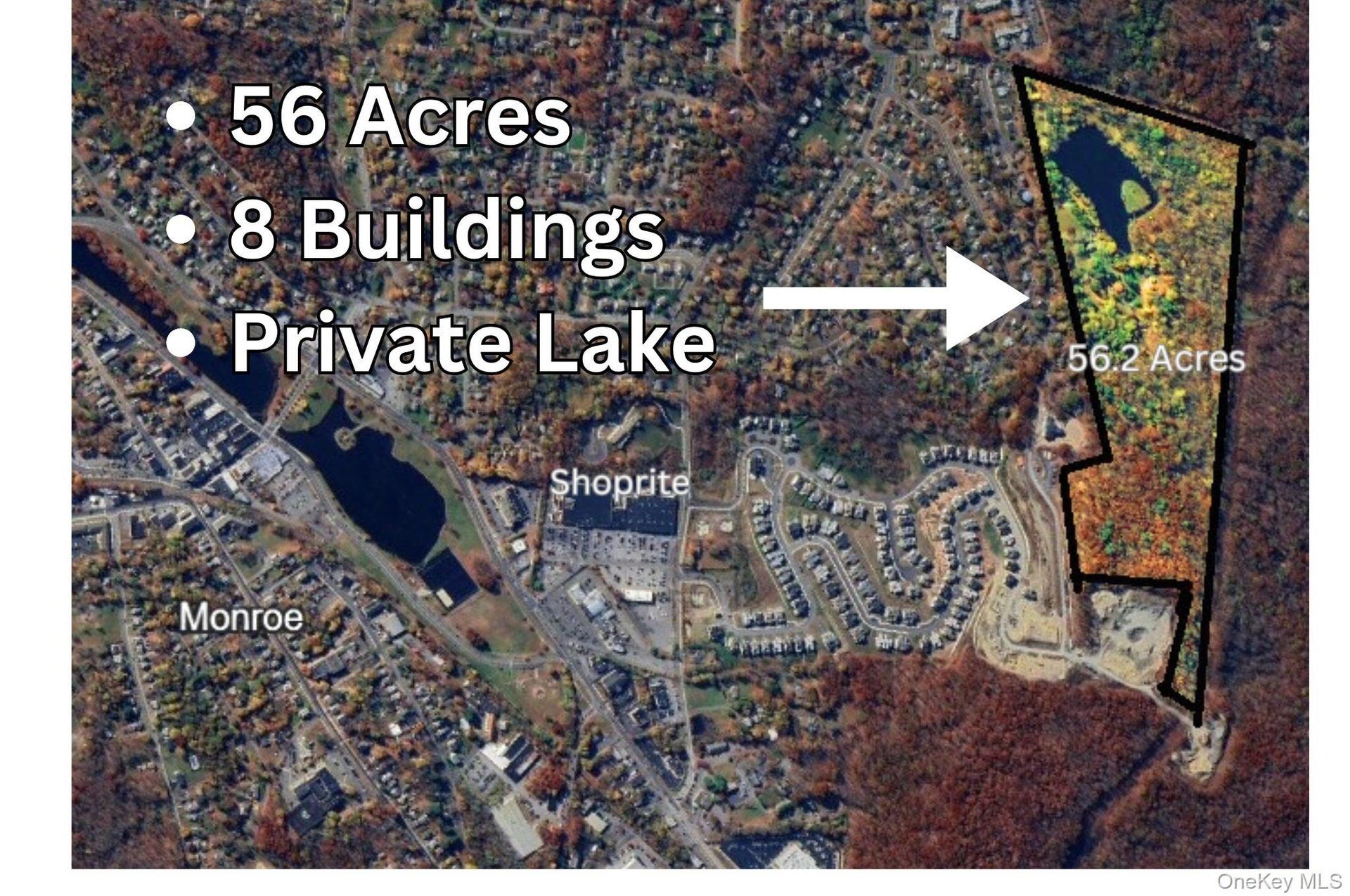 Aerial view of property's location